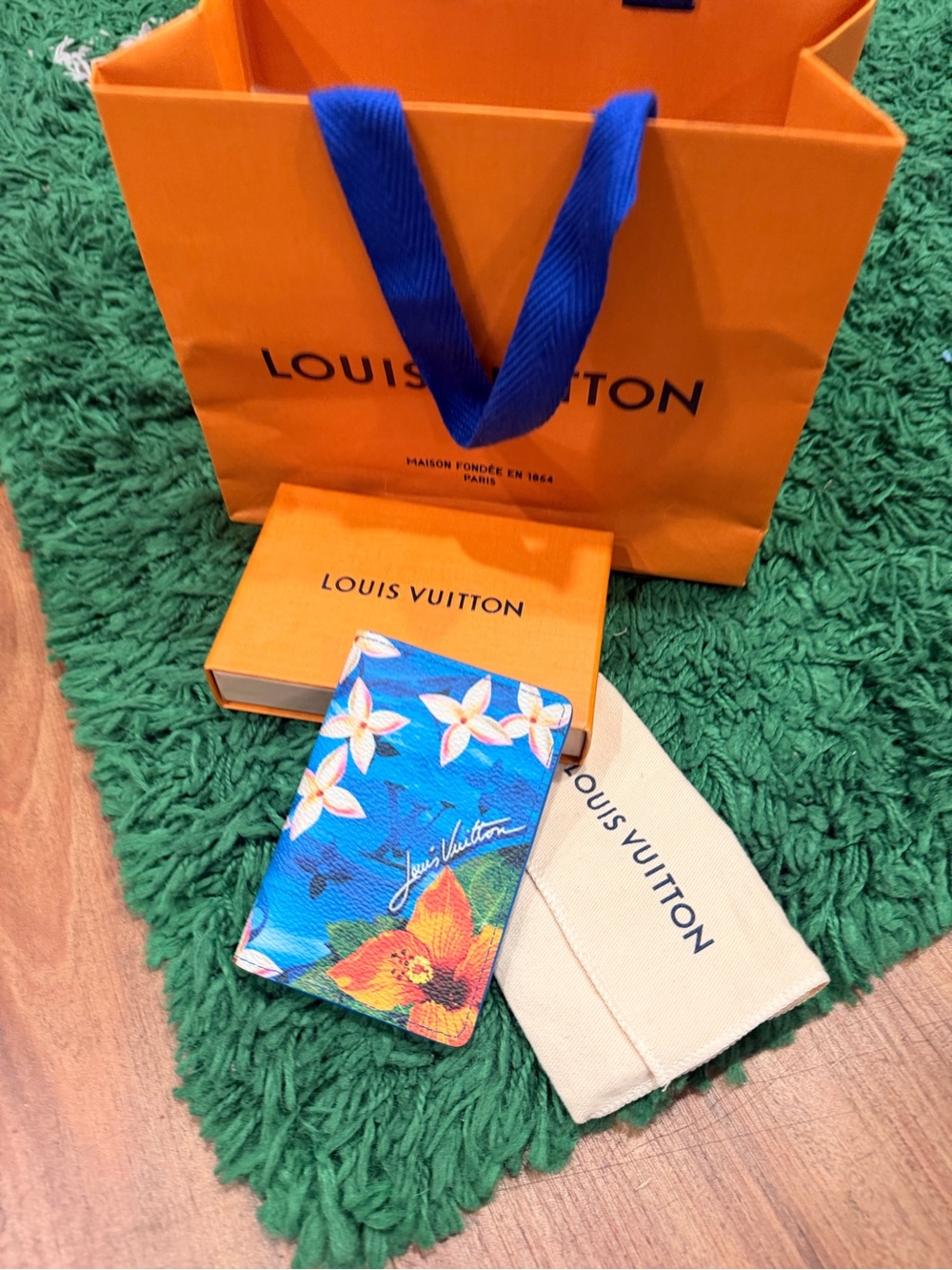 Louis Vuitton - Pocket Organizer - Blue Floral - Brand New